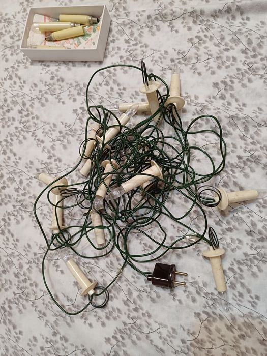 Stare światełka lampki na choinkę prl vintage