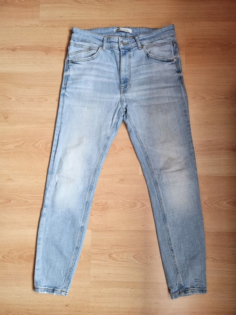 spodnie męskie jeansy Zara  95% bawełny