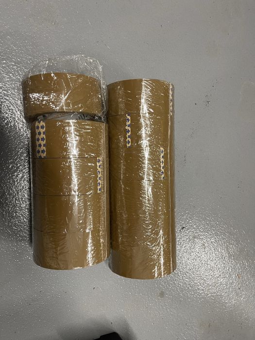 Taśma pakowa brązowa i transparentna