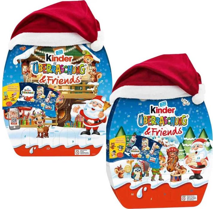 Адвент-календар Яйце із шапкою Санти