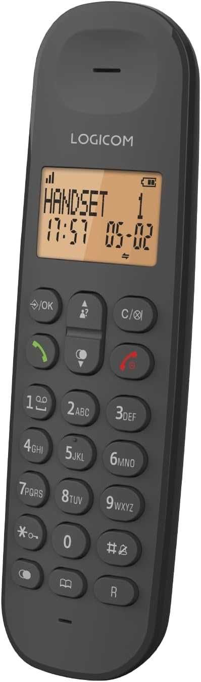 Telefon stacjonarny bezprzewodowy Logicom ILOA 100 czarny z bazą