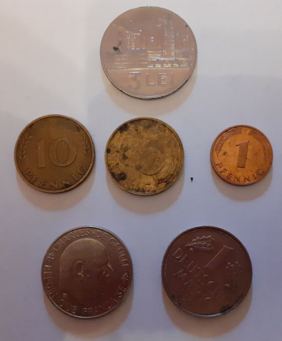 Różne monety z lat 1950 - 1996