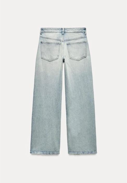 Джинси wide leg mid-rise full length