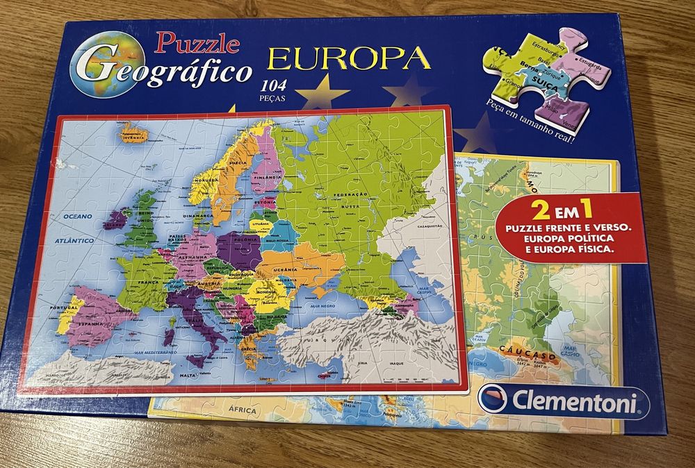 Puzzle geográfico da Europa, da Clementoni