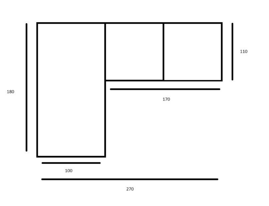 Sofá com chaise longue