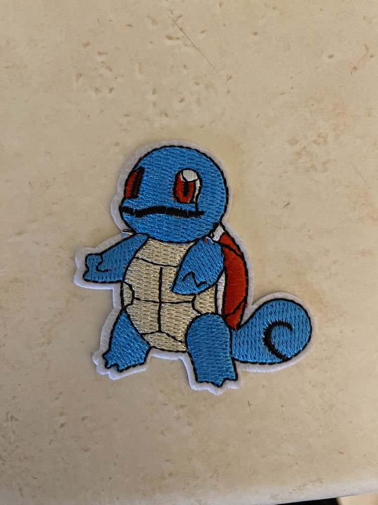 Squirtle naszywka pokemon naprasowanka na ubranie pikachu