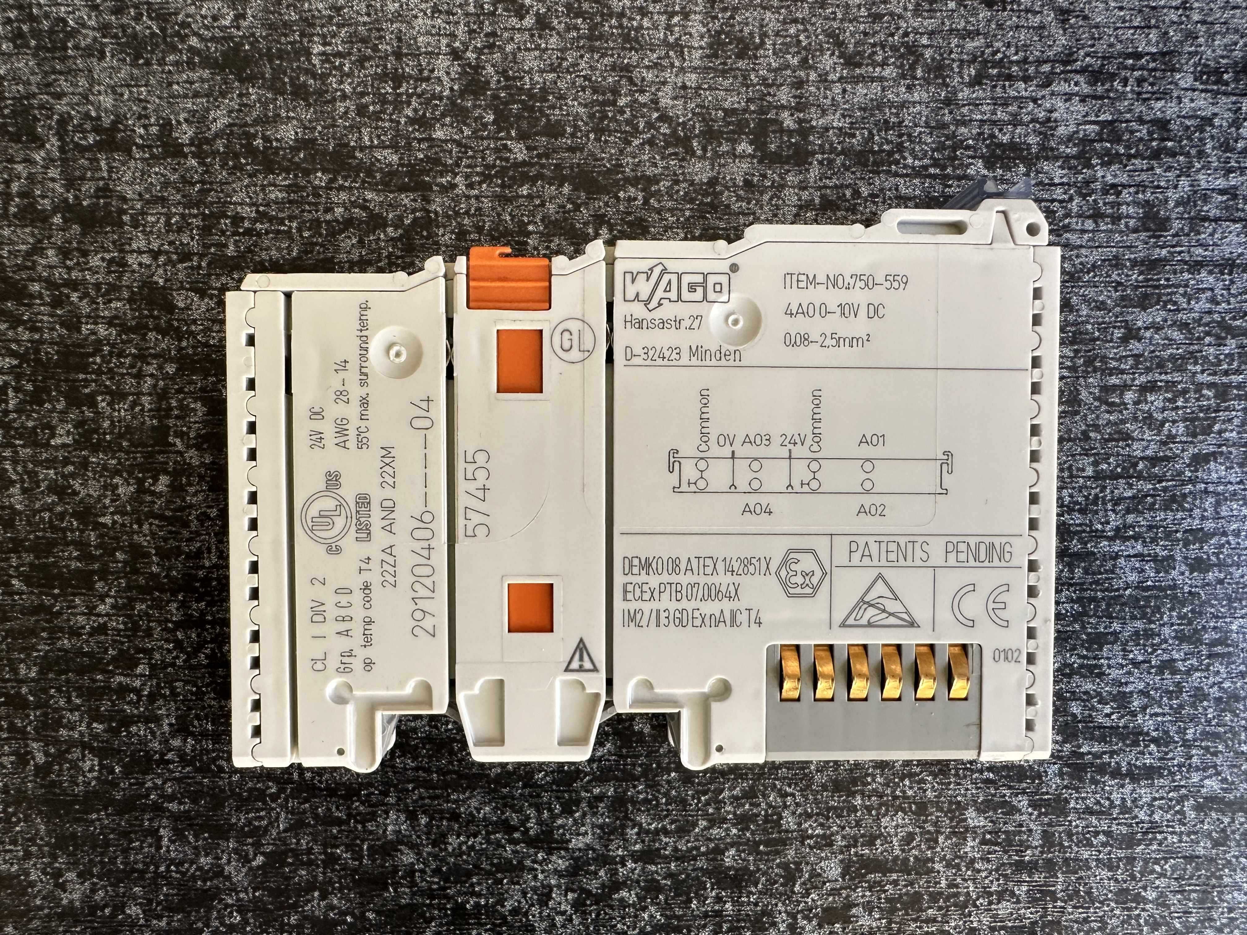 Moduł 4AO 0-10V 750-559 Wago