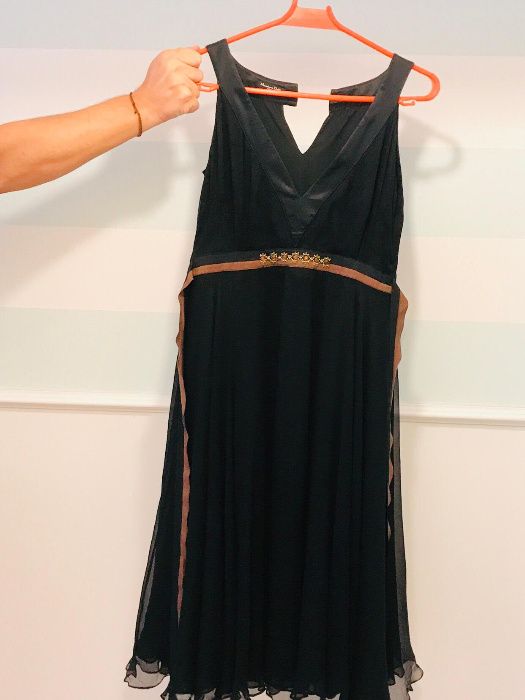 Vestido cerimónia seda Massimu Dutti