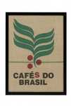 Obraz jutowy CAFÉS DO BRASIL w ramie, plexi – styl vintage, loft retro