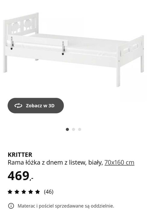 Łóżko dziecięce Ikea Kritter