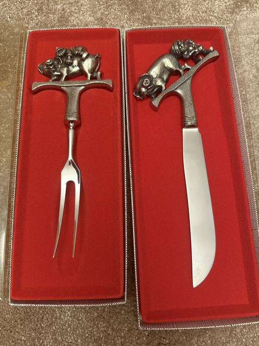 Norweski zestaw do serwowania mięsa cyna