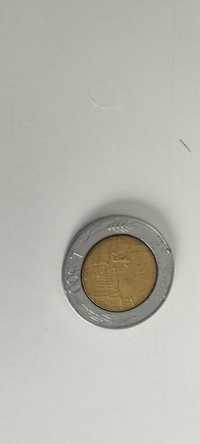 Moneta o wartości 500 lirów włoskich 1989 r.