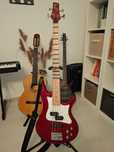 Gitara basowa Ibanez SRMD200 Mezzo Bass, Candy Apple Matte