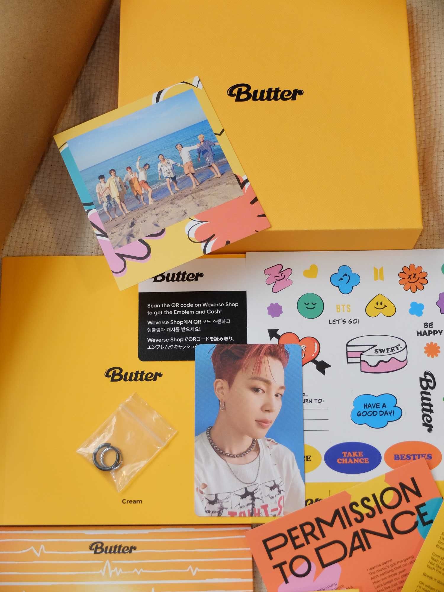 BTS Butter cream +  kolczyki i plakat