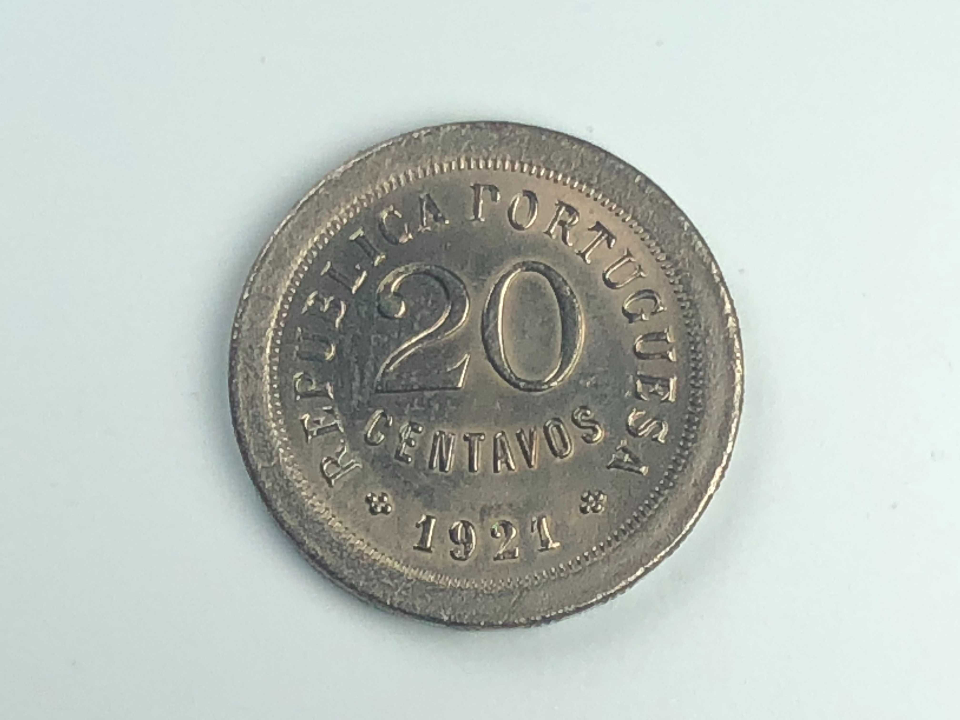 20 Centavos Niquel "P" Aberto 1921