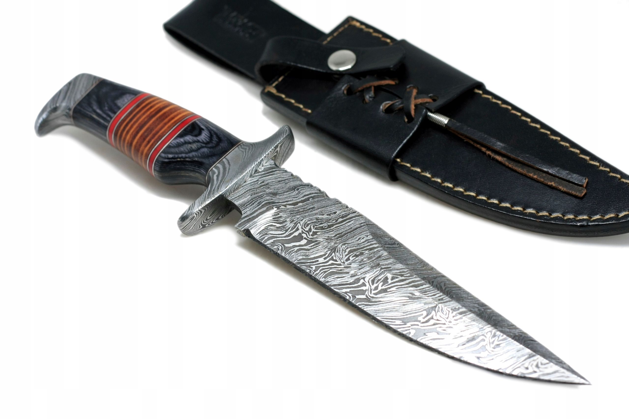 Nóż myśliwski BOWIE Impact HS-529 taktyczny stal DAMASCEŃSKA PAKKA