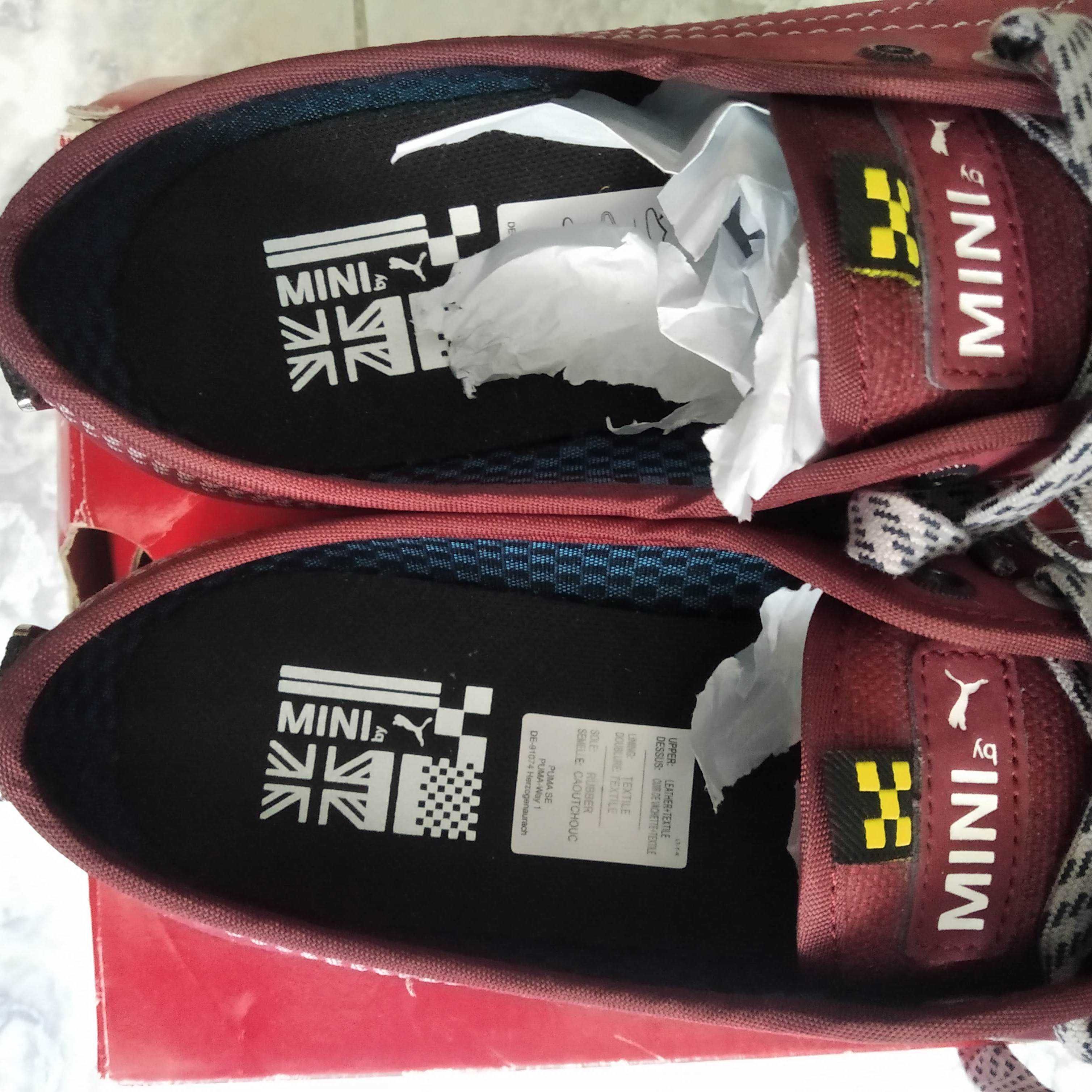 *MINI by PUMA* Ténis bordeaux de edição especial 38, novos em caixa