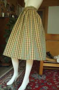 pin-up spódnica midi w kratkę Tara Starlet 1950s vintage rockabilly