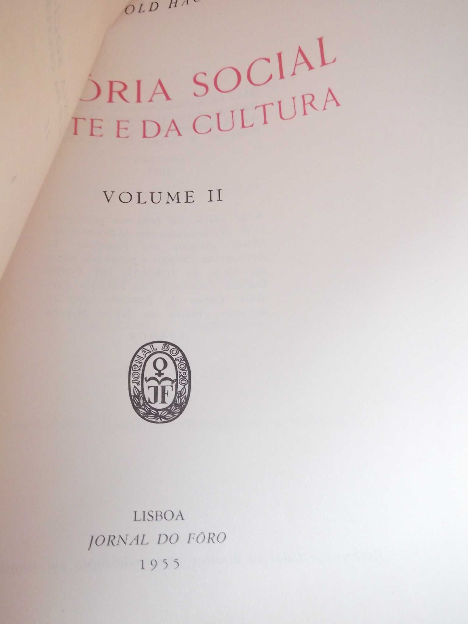 Livros História Social da Arte e da Cultura Jornal do Fôro 1954