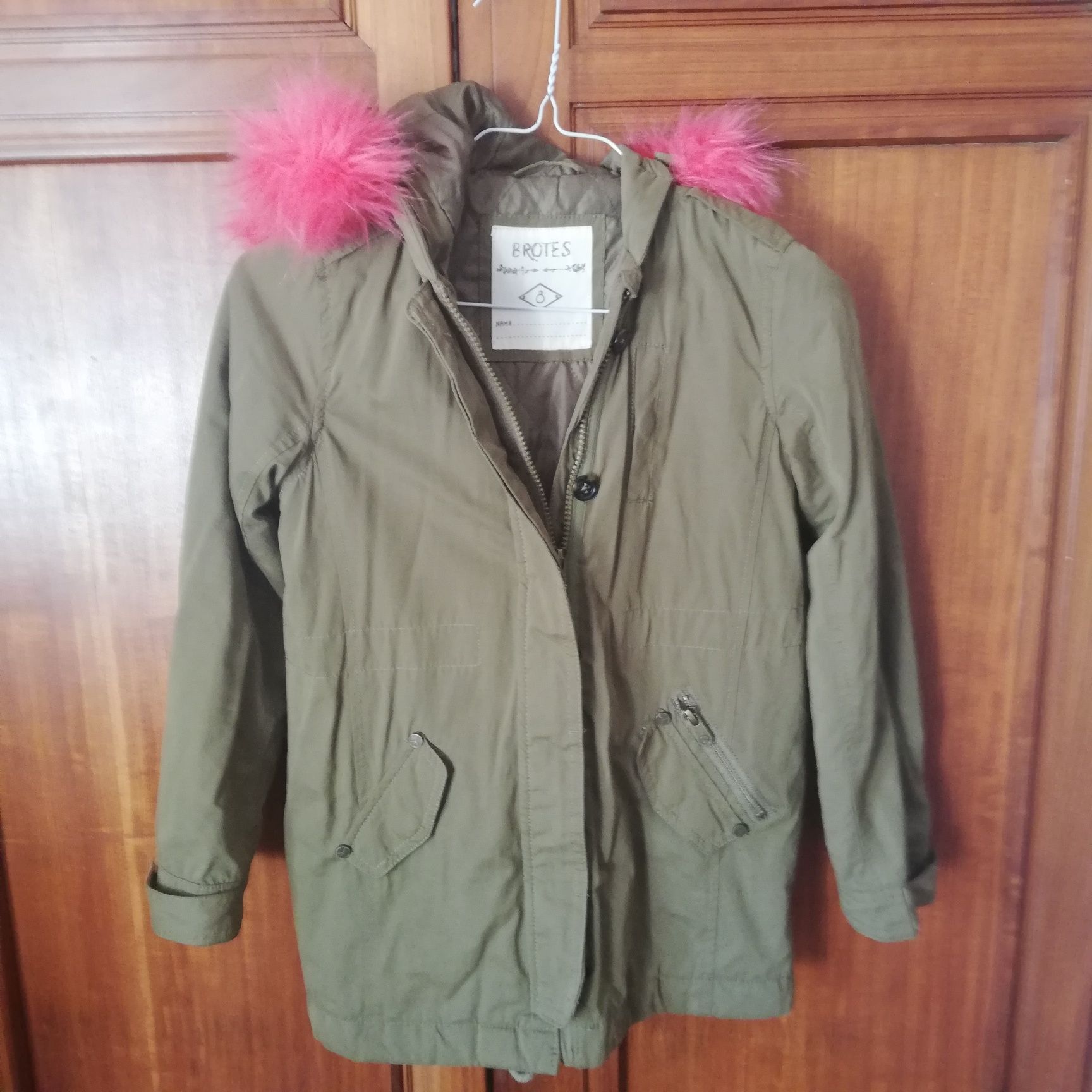 Parka verde menina 8A