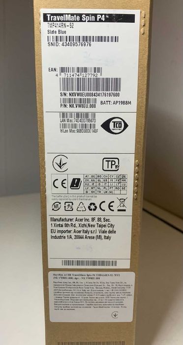Ноутбук-трансформер Acer TravelMate Spin P4 16\512 новый