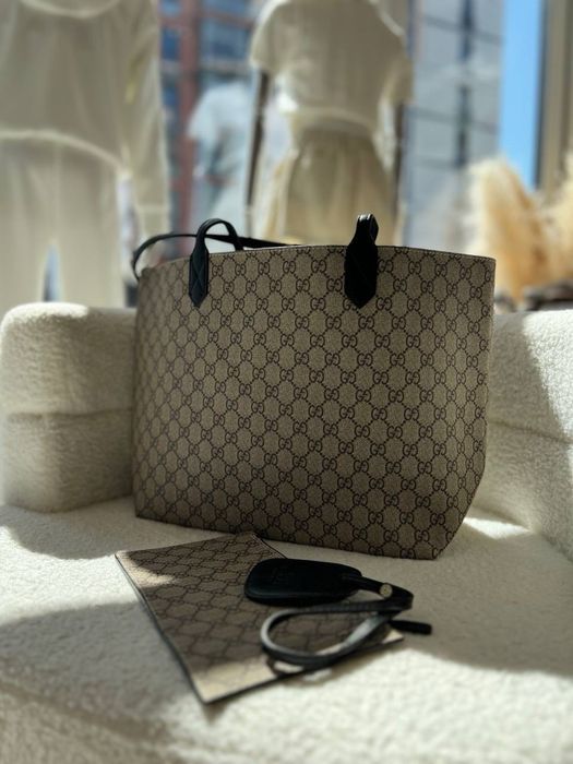 Шопер сумка Gucci лого без коробки