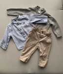 Zestaw: sweter, koszula, chinosy rozmiar 68 h&m, coccodrillo