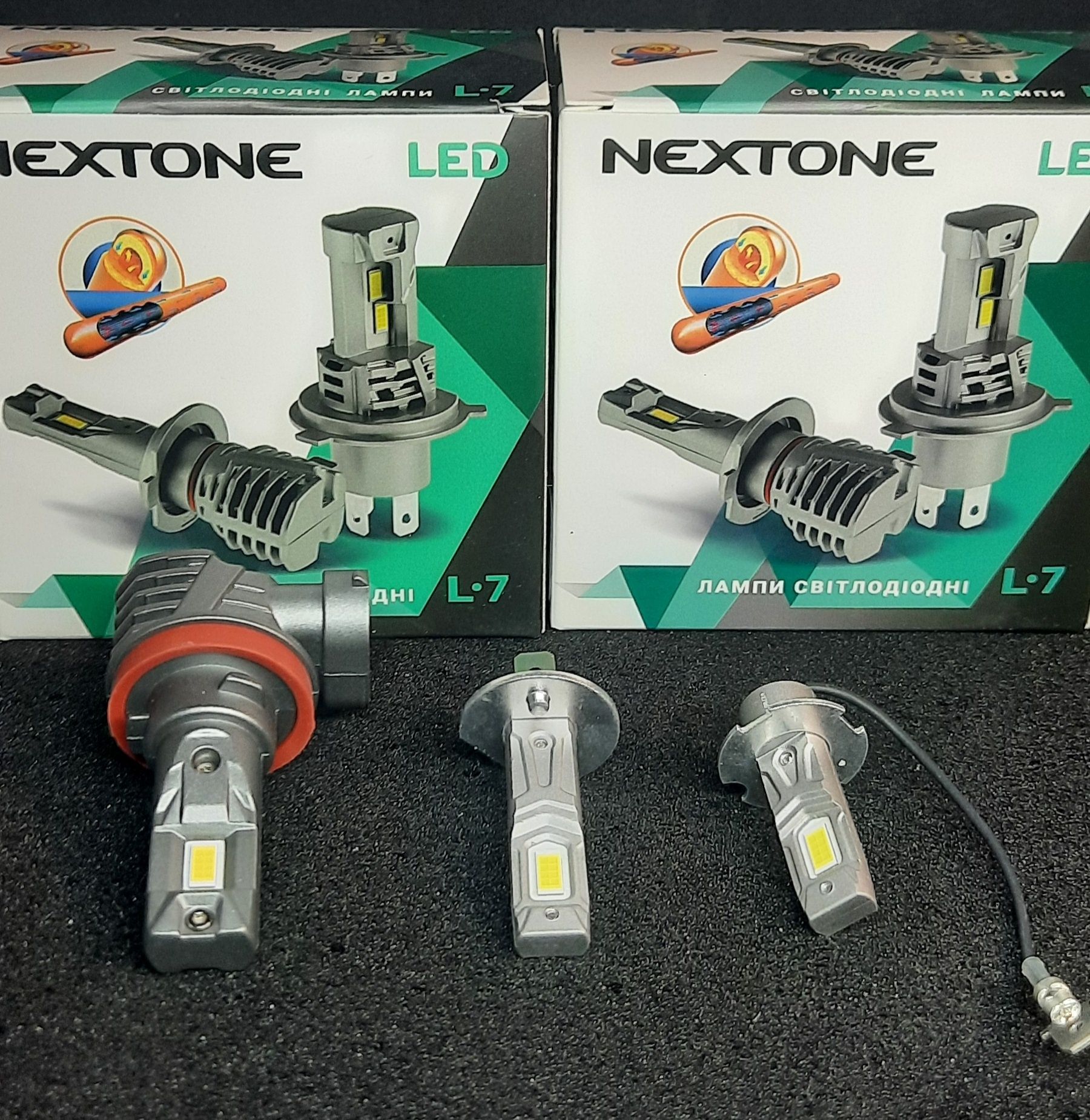 Лампа світлодіодна NEXTONE LED L7 H11/H3/H1/H4/H7 6000K 6000 LM 25W