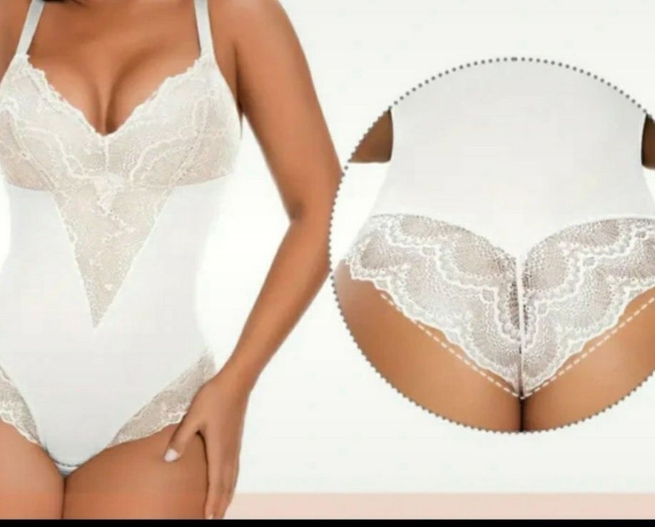 Body redutor renda branco NOVO M