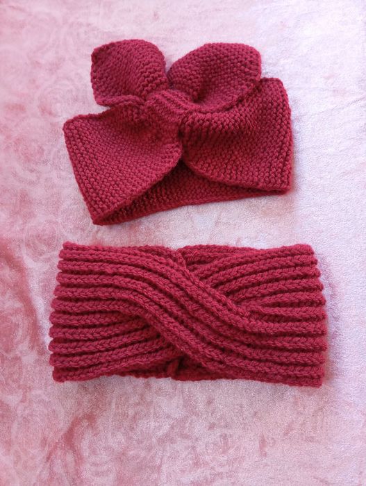 Продам в'язанні пов'язки на голову для дорослих та дітей