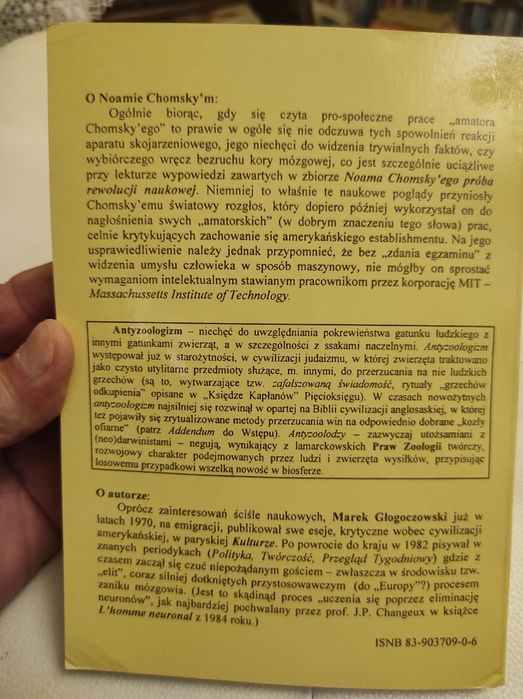 Antyzoologiczna filozofia N. Chomsky'ego