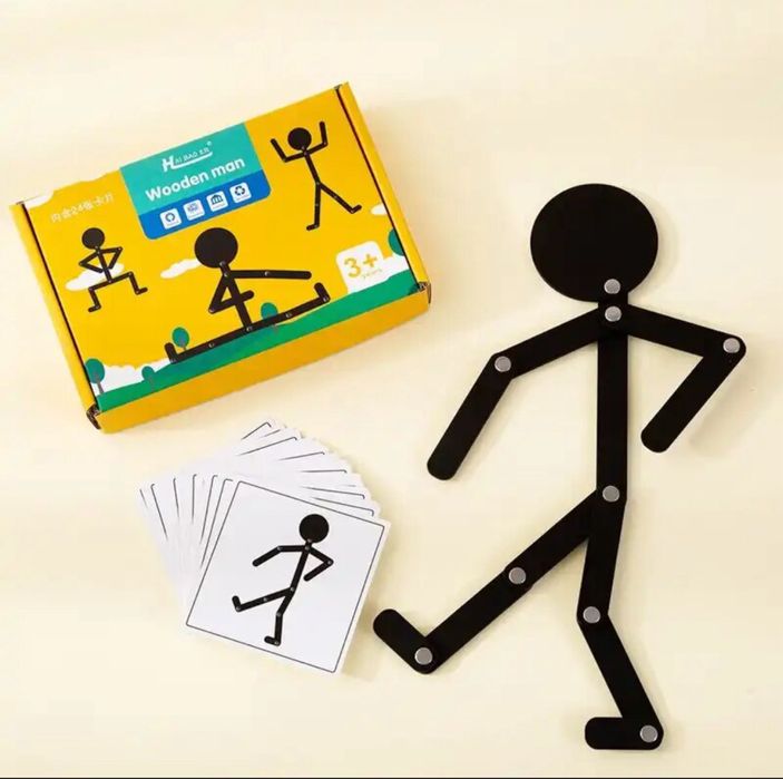 Детская игра/ настольная игра деревяный челочек