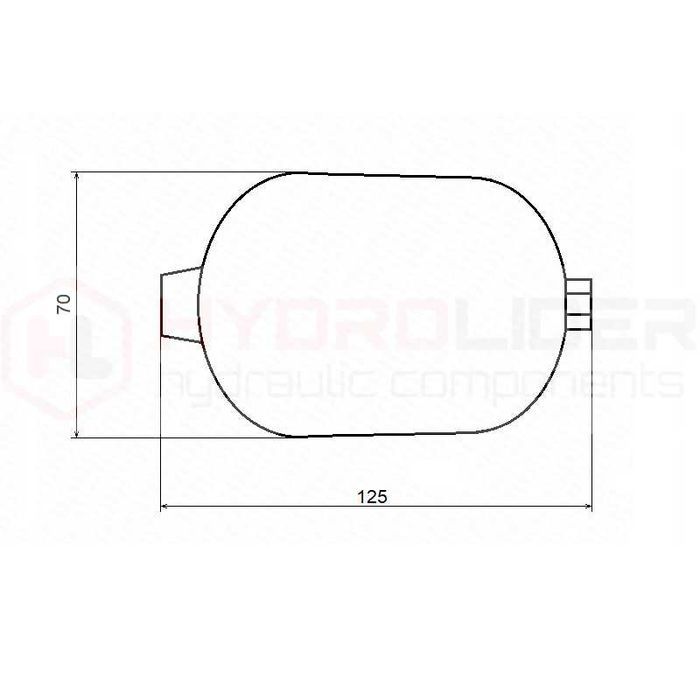 Hydroakumulator poj. 0,16l 100bar + zawór kulowy