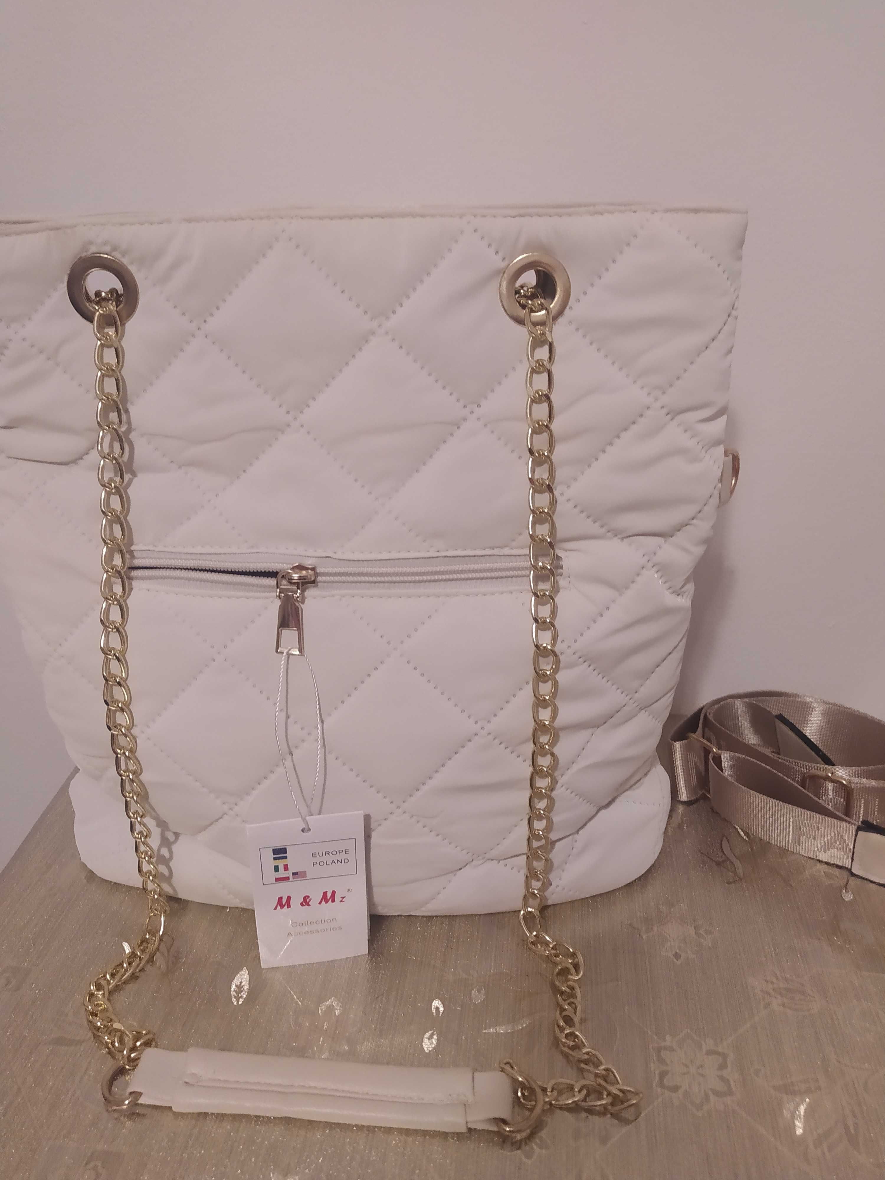 Elegancka, pikowana, miła w dotyku Torebka Fashion Bags Nowa z metką