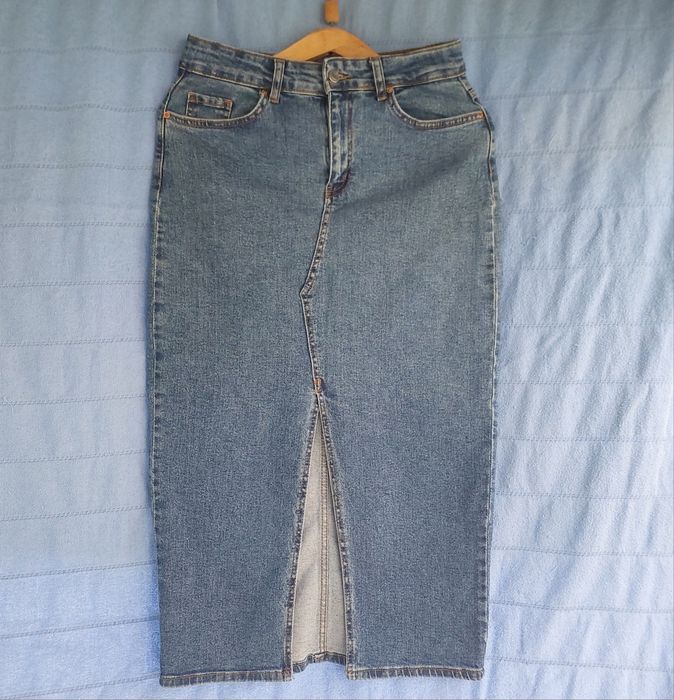 Юбка жіноча джинсова довга