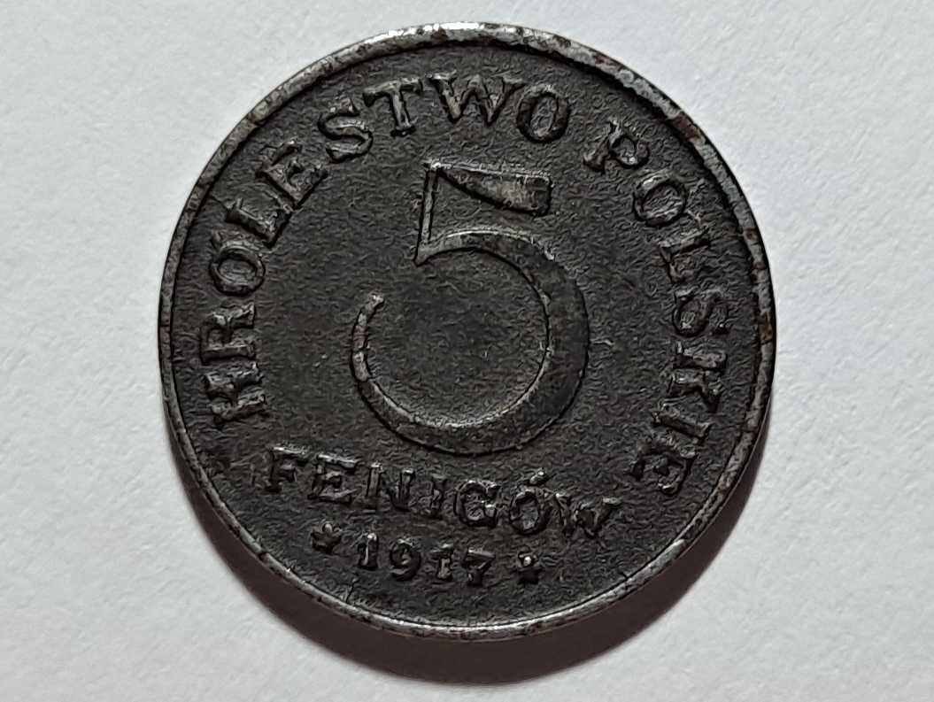 moneta - 5 Fenigów - Królestwo Polskie - 1917 r