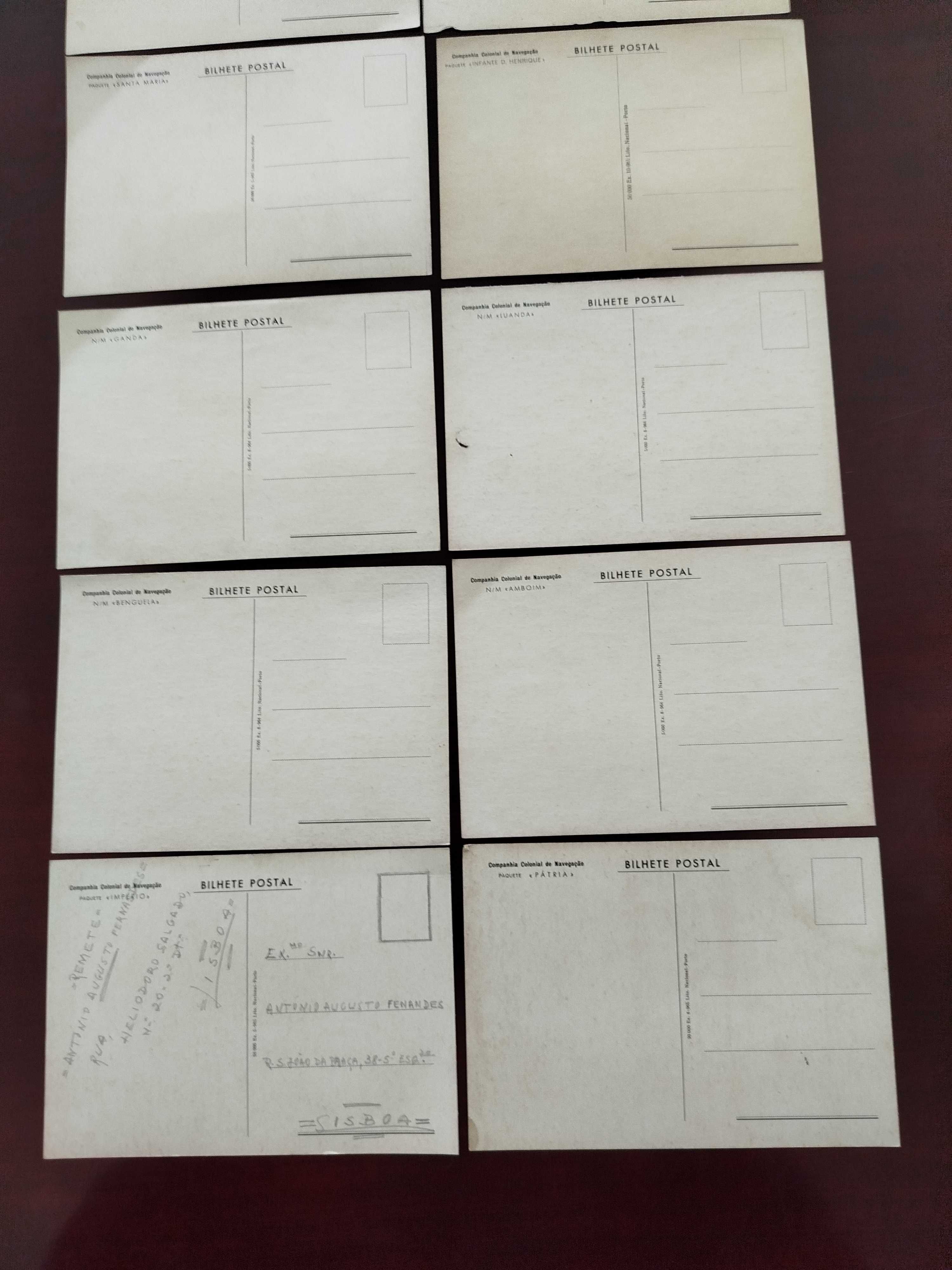 Lote de Postais Raros "Companhia Colonial de Navegação"