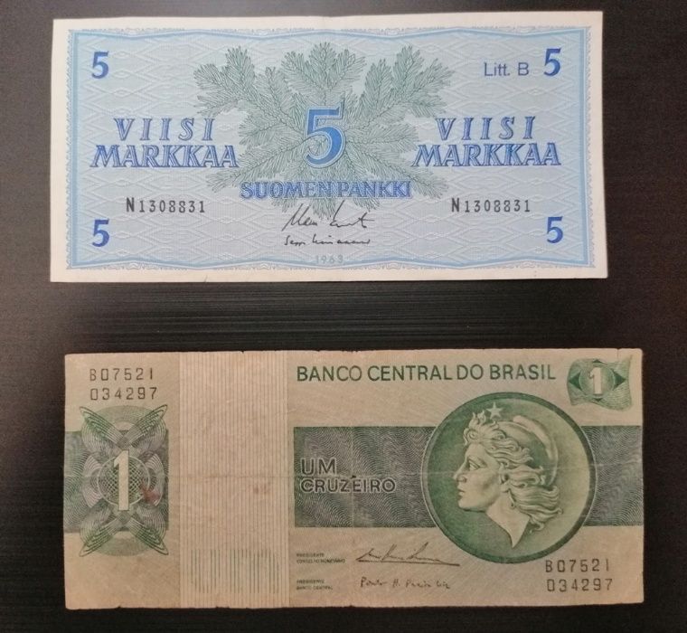 notas Rodhesia notas Perú notas Finlandianotas Brasil