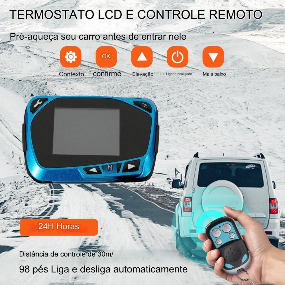 Aquecedor de Ar Diesel de 12V 2KW com Display LCD