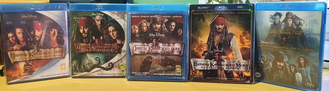 Blu ray фільми Пирати карибского моря всі 5 частин