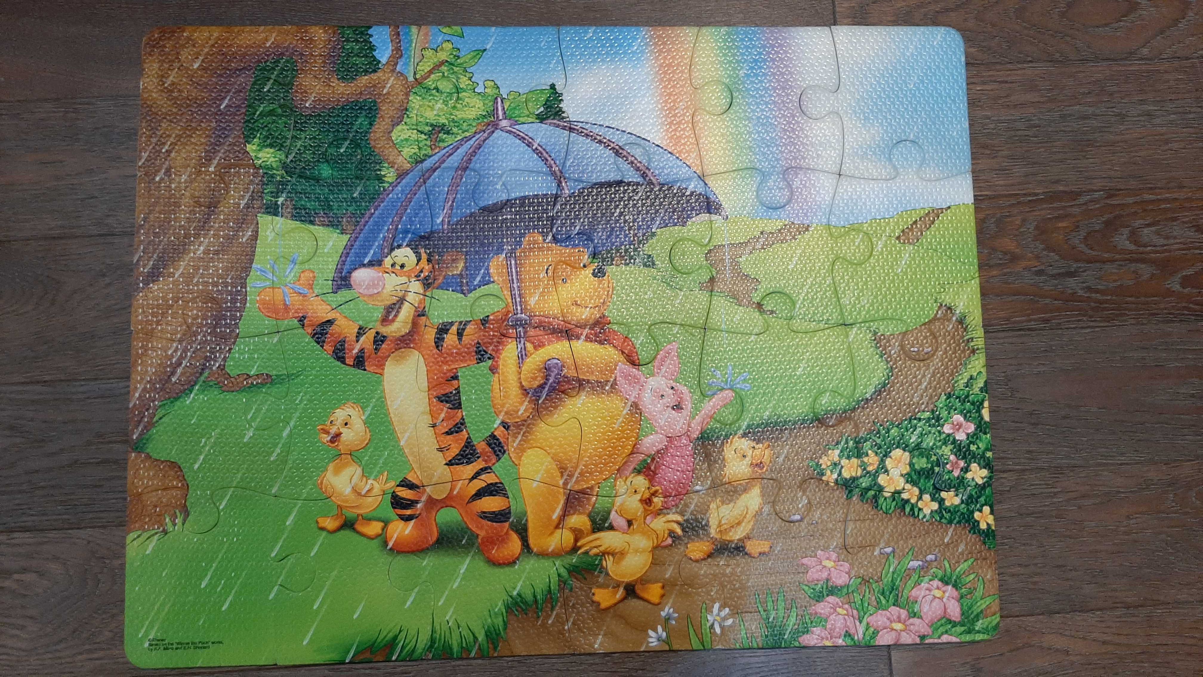 puzzle piankowe Kubuś Puchatek i Przyjaciele używane