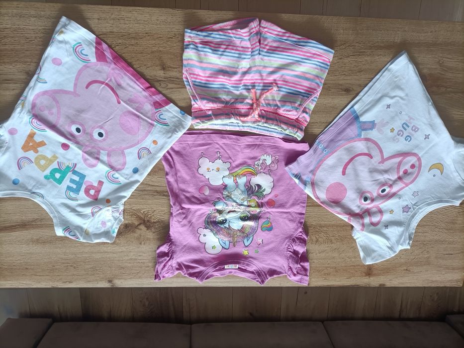 Zestaw lato r.98 Peppa pig, Poopsie jak nowe