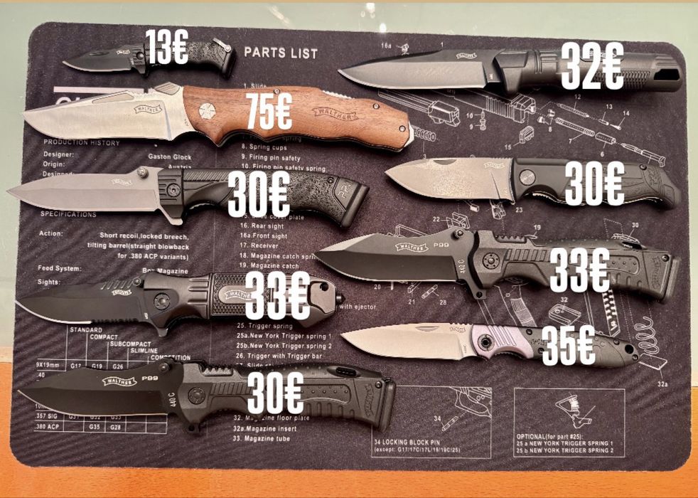 Facas/ navalhas campismo desporto