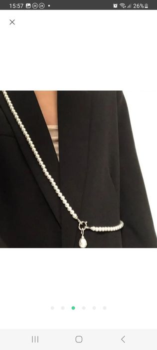 Довгі буси з перлин буси через плече сотуар