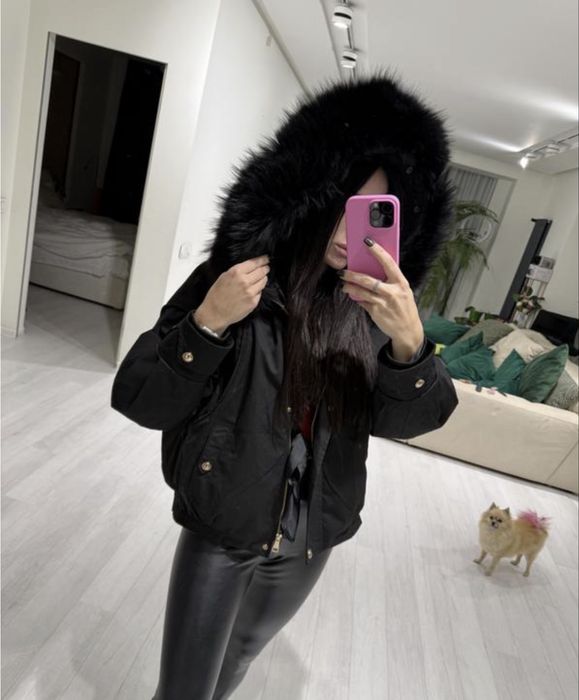 Парка з натуральним хутром