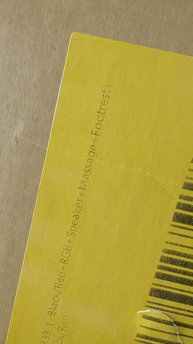 Cadeira Gaming vermelha/ preta Power Gaming nova, com LED RGB/massagem