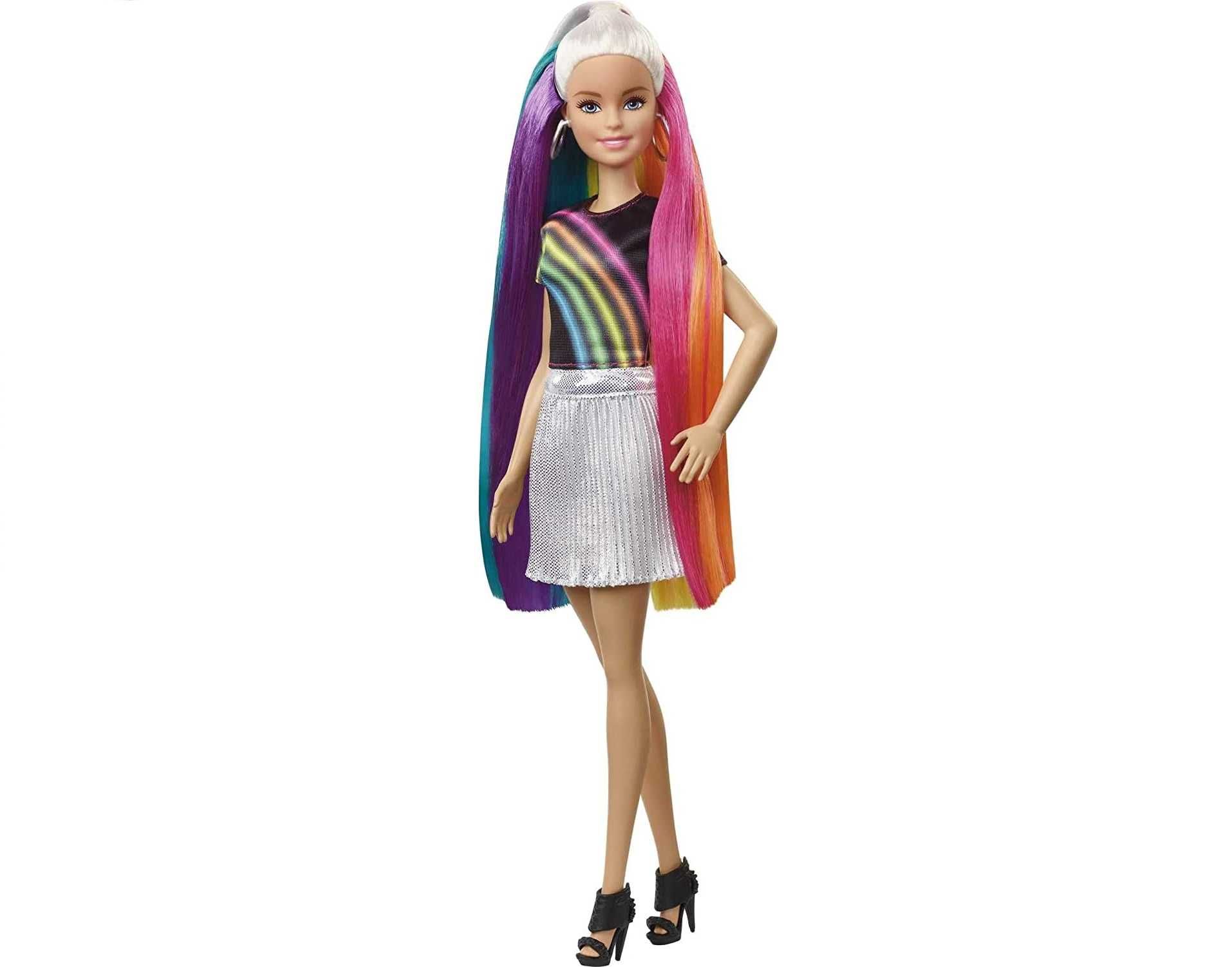 Кукла Barbie rainbow sparkle hair Барби Радужное сияние волос
