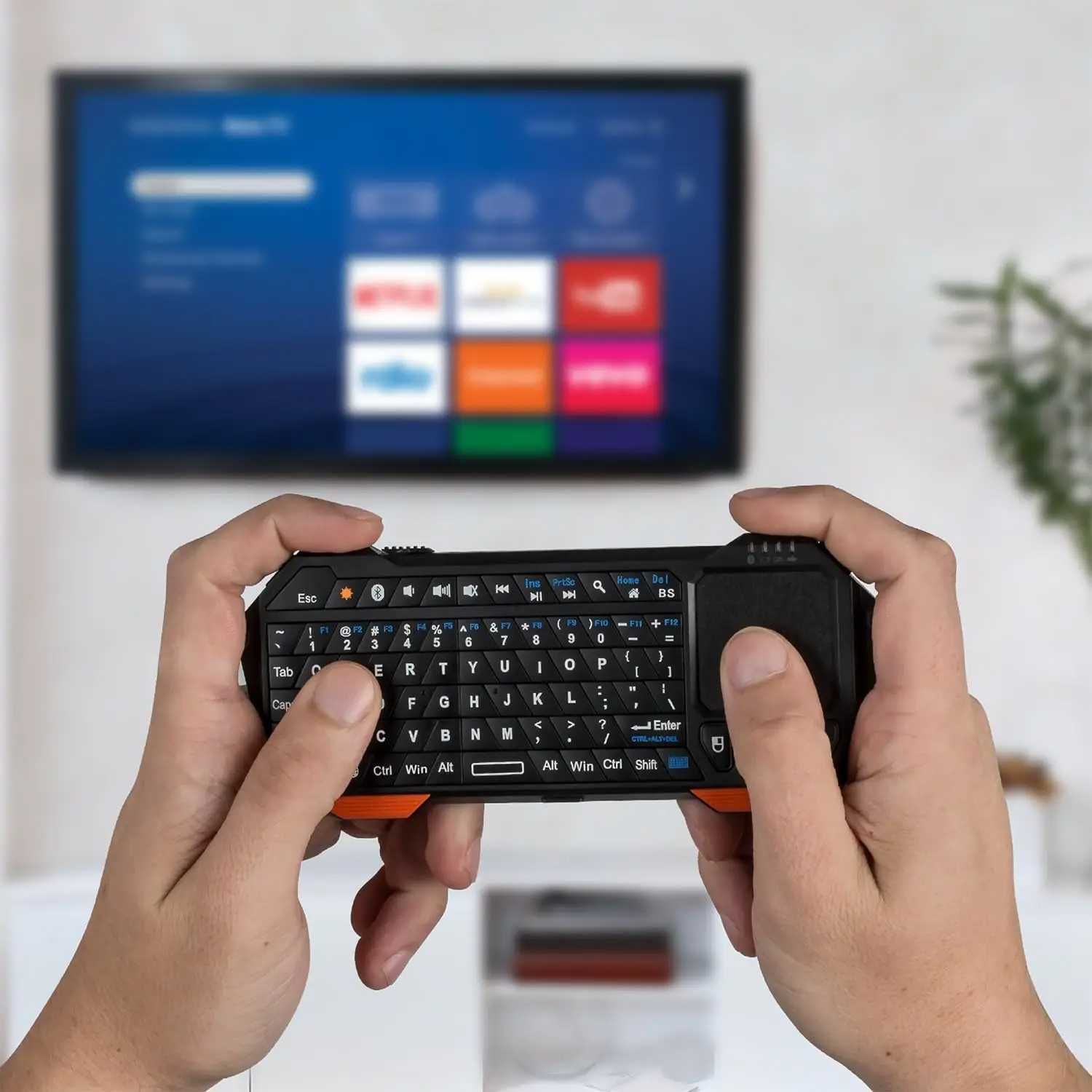Bezprzewodowa klawiatura QWERTY z touchpadem – kompaktowa i solidna