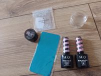 Nowy Niuqi Builder Gel Glitter Dark Pink 1 i Base + color Lilac
Nowa N