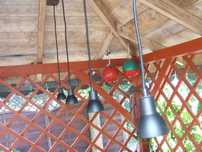 Lampa wisząca z żarówką led GU10.